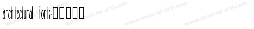 architectural fonts字体转换